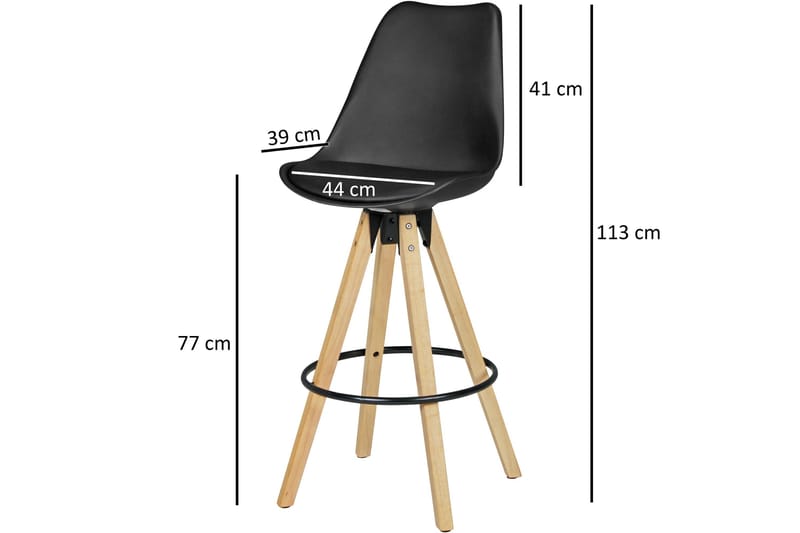 Sarkbank Barstolar 2-pack - Svart/Brun - Möbler - Matplats - Barmöbler - Barstolar