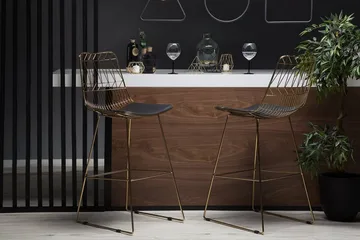 Set med 2 barstolar PRESTON Metall Guld 48cm - Guld - Möbler - Matplats - Barmöbler - Barstolar