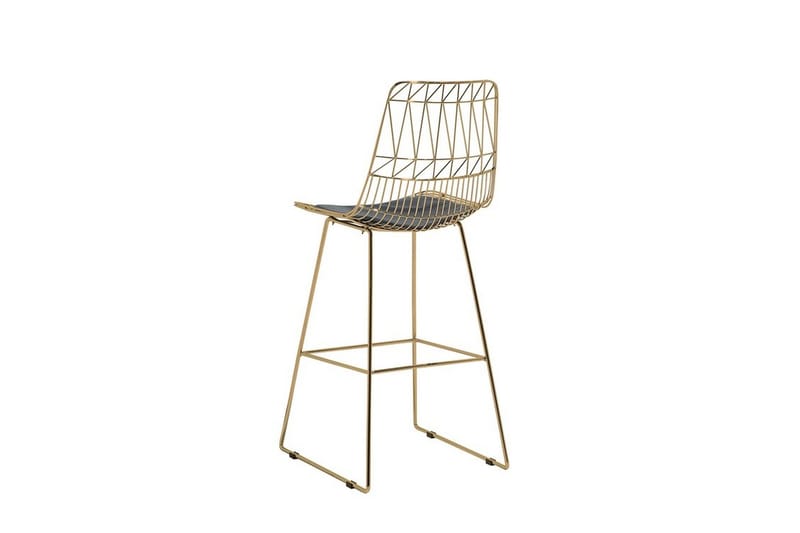 Set med 2 barstolar PRESTON Metall Guld 48cm - Möbler - Matplats - Barmöbler - Barstolar