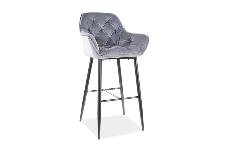 SPEER Barstol Sammet/Grå/Svart - Möbler - Matplats - Barmöbler - Barstolar