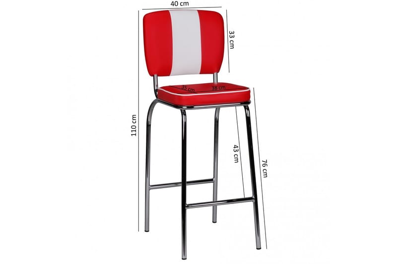 Talwrn Barstol - Röd - Möbler - Matplats - Barmöbler - Barstolar