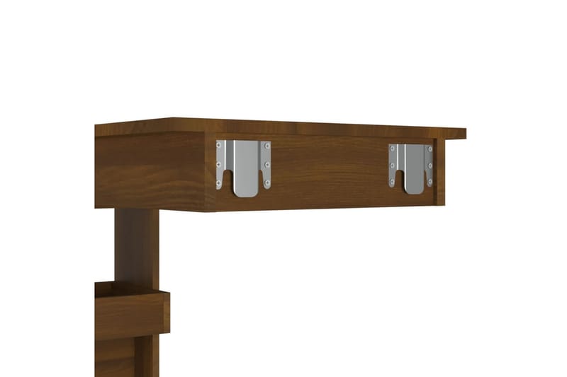 beBasic Barbord väggmonterat brun ek 102x45x103,5 cm konstruerat trä - Möbler - Matplats - Barmöbler - Barbord