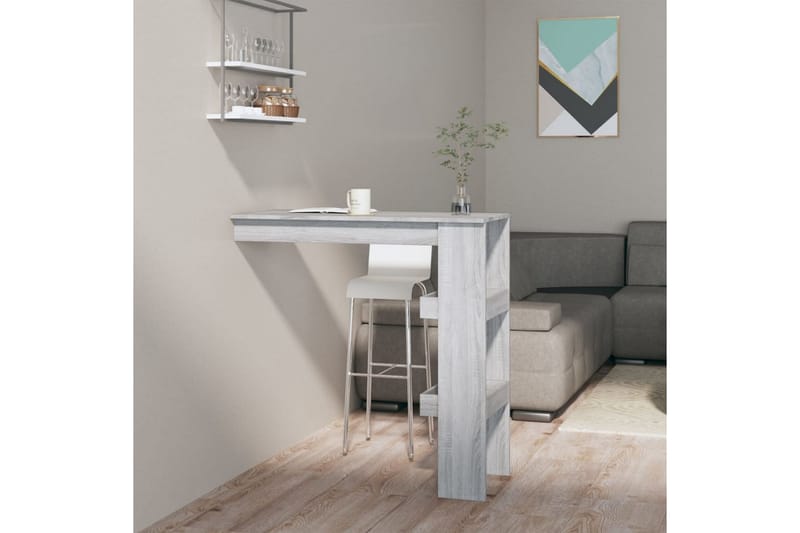 beBasic Barbord väggmonterat grå sonoma 102x45x103,5 cm konstruerat trä - Möbler - Matplats - Barmöbler - Barbord