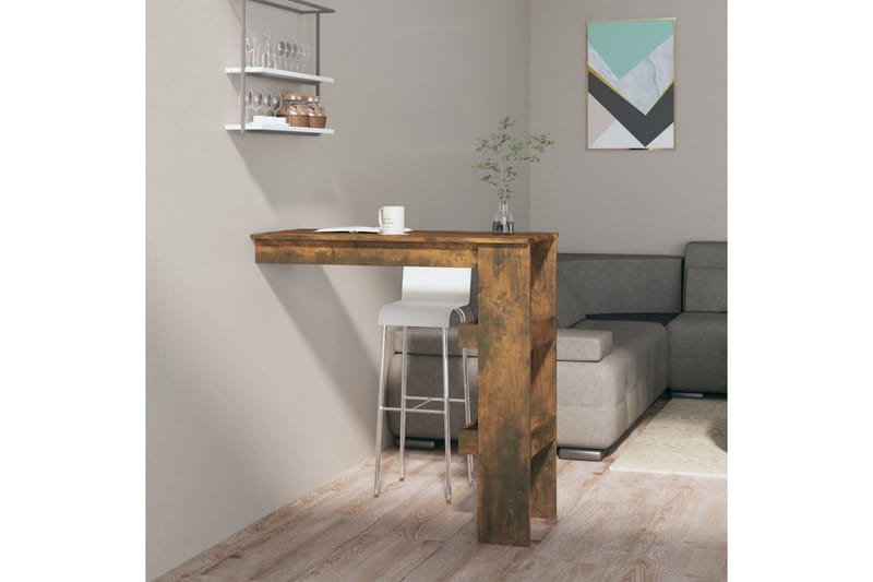 beBasic Barbord väggmonterat rökfärgad 102x45x103,5 cm konstruerat trä - Möbler - Matplats - Barmöbler - Barbord