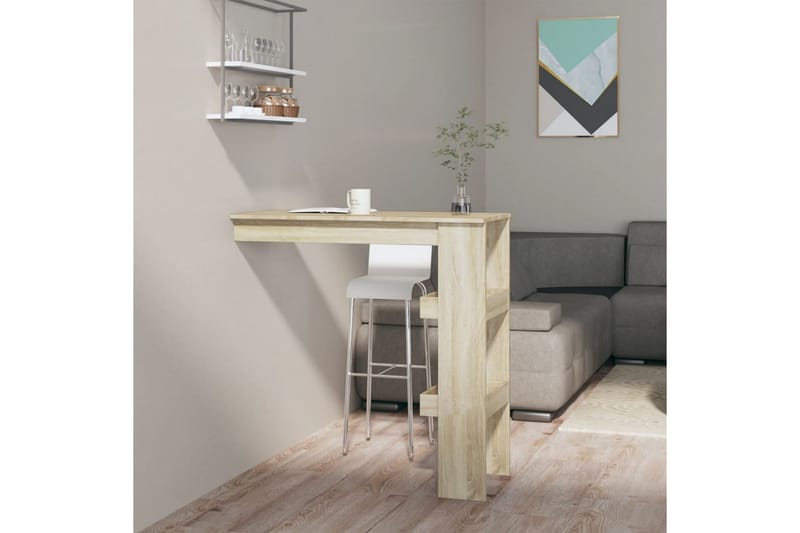 beBasic Barbord väggmonterat sonoma-ek 102x45x103,5 cm konstruerat trä - Möbler - Matplats - Barmöbler - Barbord