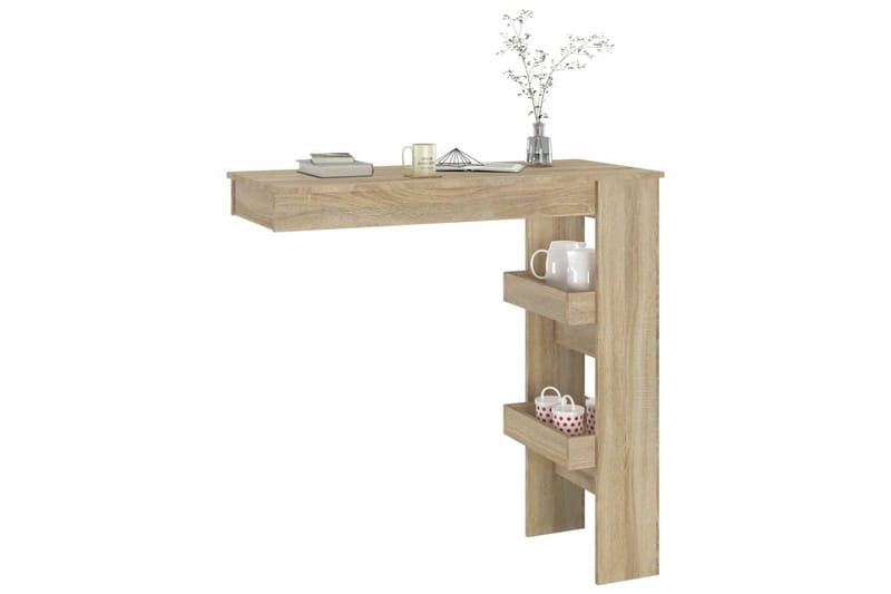 beBasic Barbord väggmonterat sonoma-ek 102x45x103,5 cm konstruerat trä - Möbler - Matplats - Barmöbler - Barbord