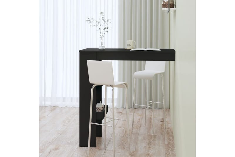 beBasic Barbord väggmonterat svart 102x45x103,5 cm konstruerat trä - Möbler - Matplats - Barmöbler - Barbord