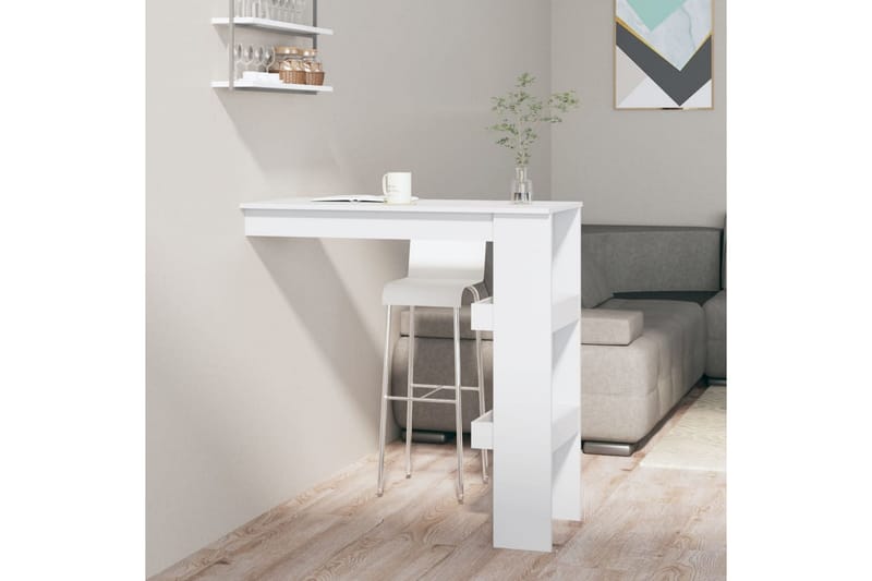 beBasic Barbord väggmonterat vit 102x45x103,5 cm konstruerat trä - Möbler - Matplats - Barmöbler - Barbord