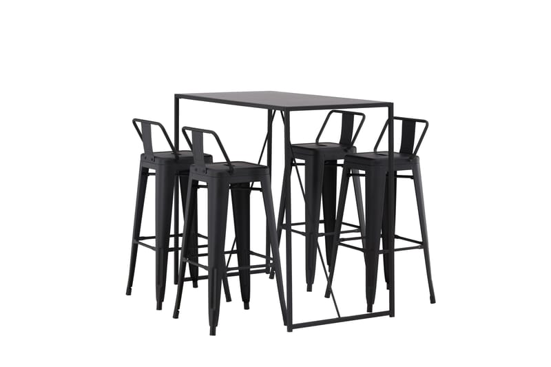 Brea Barbord 60x120 cm med 4 Tempe Stolar - Svart - Möbler - Matplats - Barmöbler - Barbord
