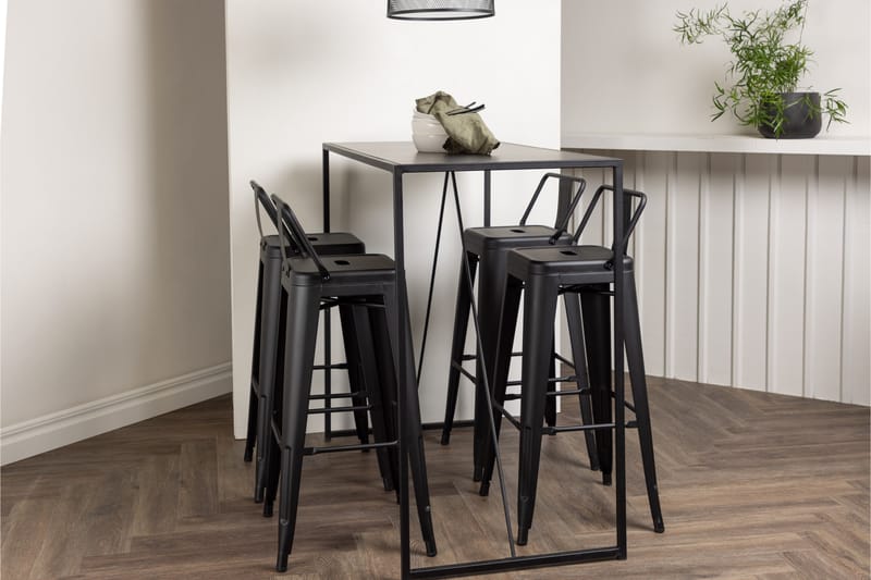 Brea Barbord 60x120 cm med 4 Tempe Stolar - Svart - Möbler - Matplats - Barmöbler - Barbord