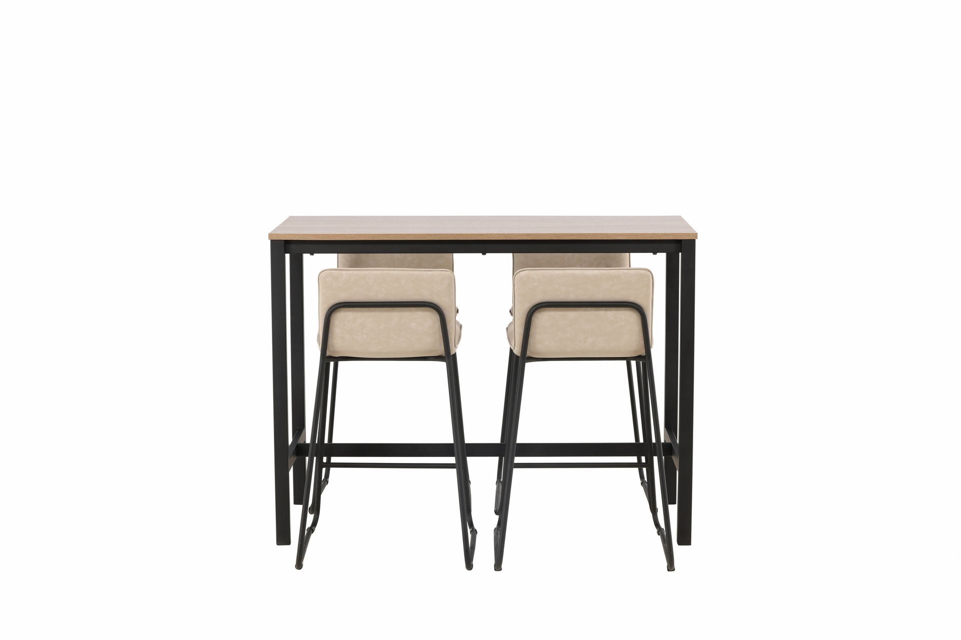Camden Barbord 60x120 cm med 4 Bisbee Stolar - Beige - Möbler - Matplats - Barmöbler - Barbord