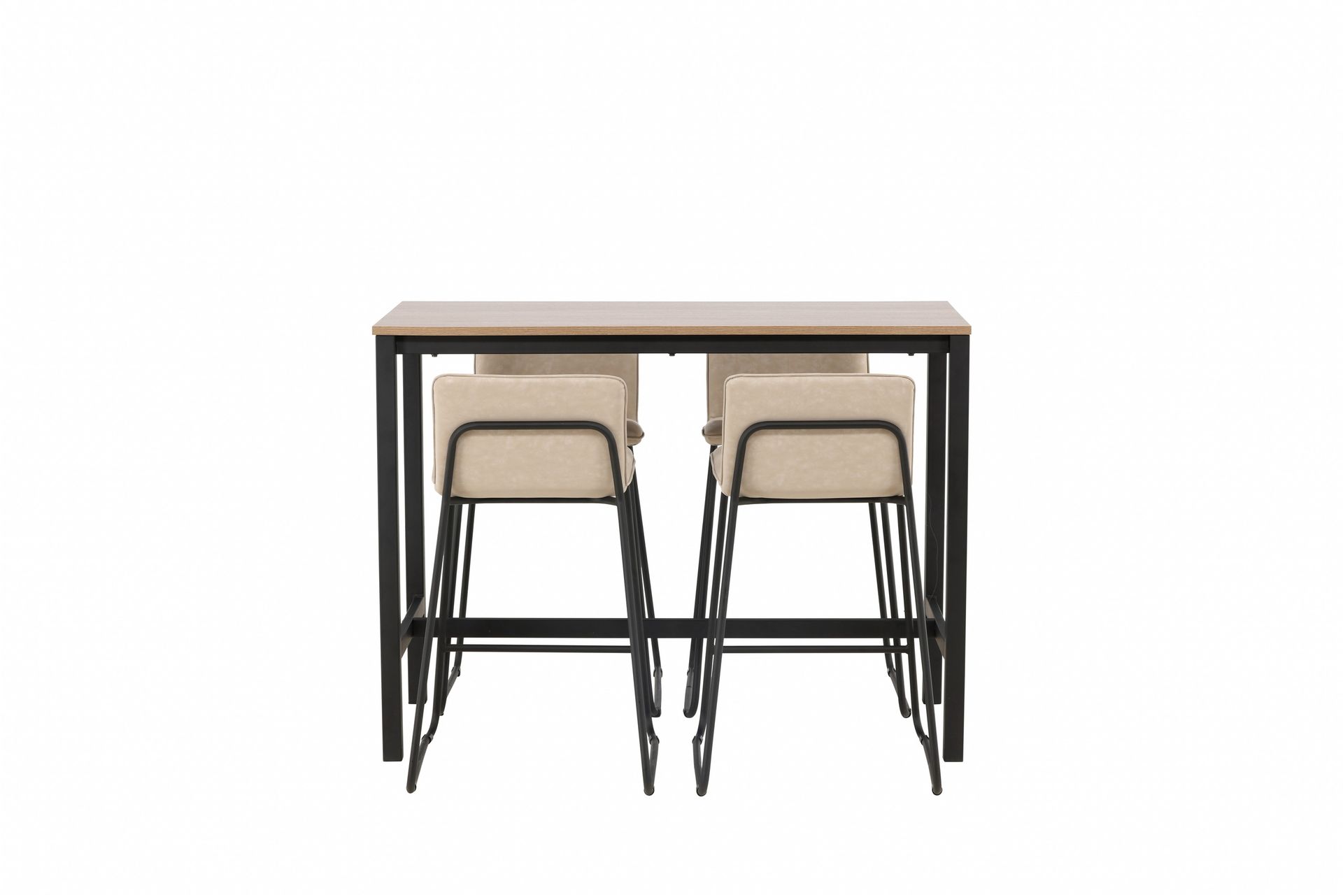 Camden Barbord 60x120 cm med 4 Bisbee Stolar - Beige - Möbler - Matplats - Barmöbler - Barbord