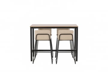 Camden Barbord 60x120 cm med 4 Bisbee Stolar - Beige - Möbler - Matplats - Barmöbler - Barbord