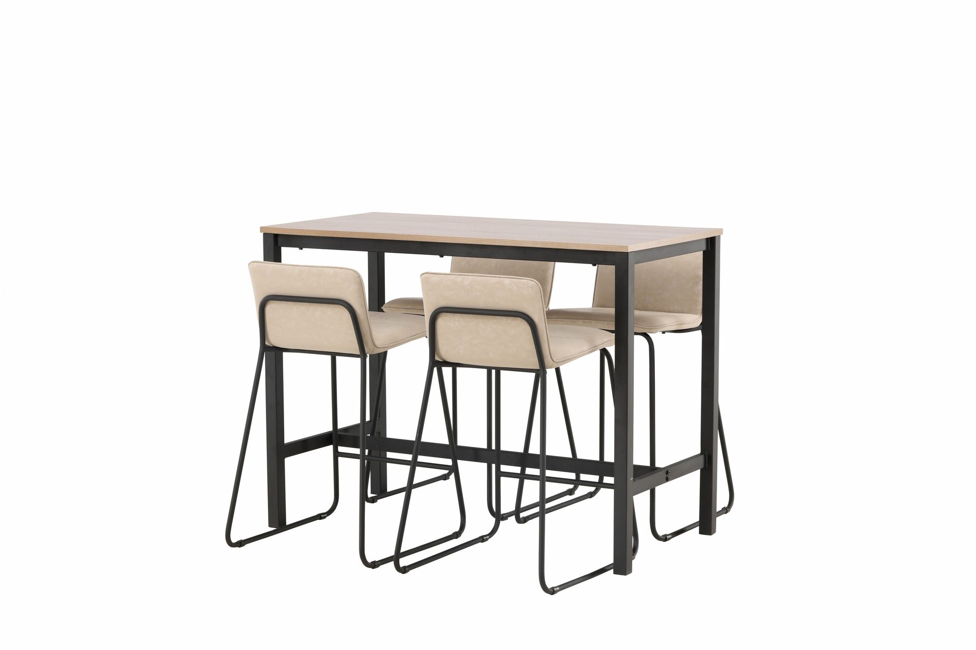 Camden Barbord 60x120 cm med 4 Bisbee Stolar - Beige - Möbler - Matplats - Barmöbler - Barbord