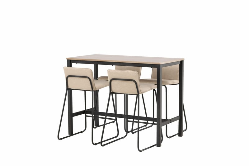 Camden Barbord 60x120 cm med 4 Bisbee Stolar - Beige - Möbler - Matplats - Barmöbler - Barbord