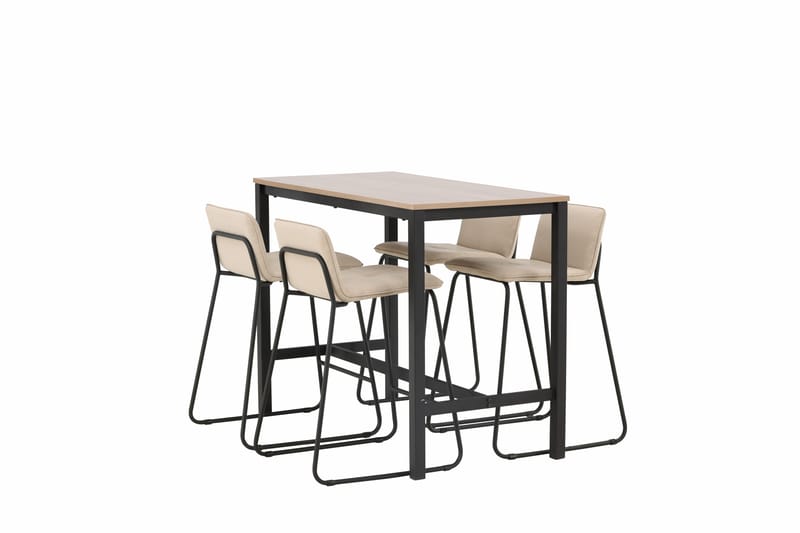 Camden Barbord 60x120 cm med 4 Bisbee Stolar - Beige - Möbler - Matplats - Barmöbler - Barbord