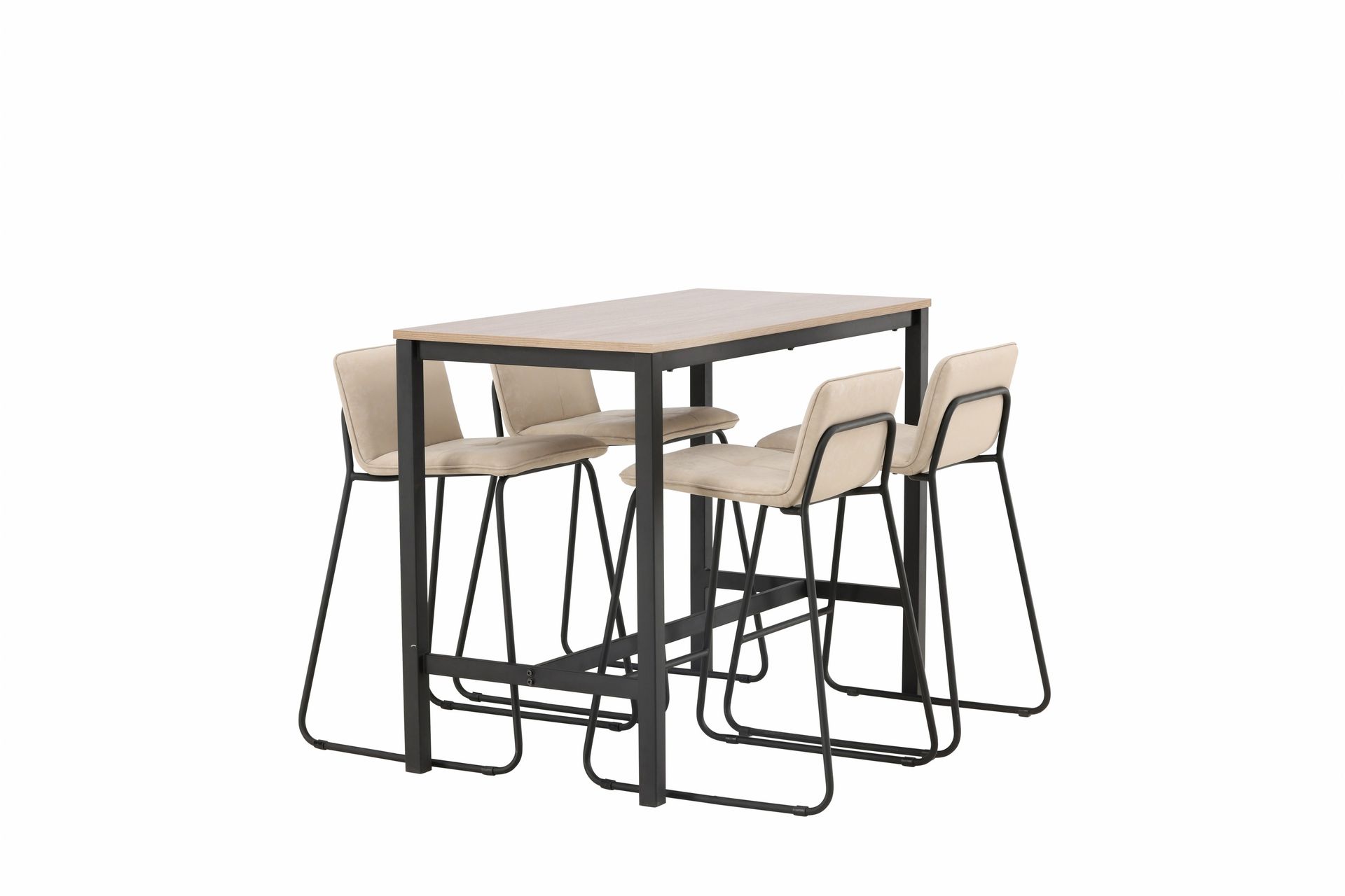 Camden Barbord 60x120 cm med 4 Bisbee Stolar - Beige - Möbler - Matplats - Barmöbler - Barbord