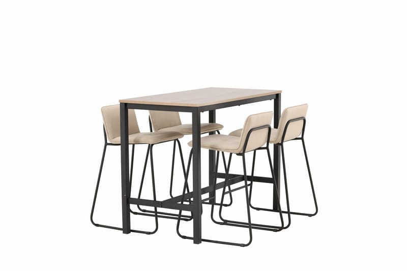 Camden Barbord 60x120 cm med 4 Bisbee Stolar - Beige - Möbler - Matplats - Barmöbler - Barbord