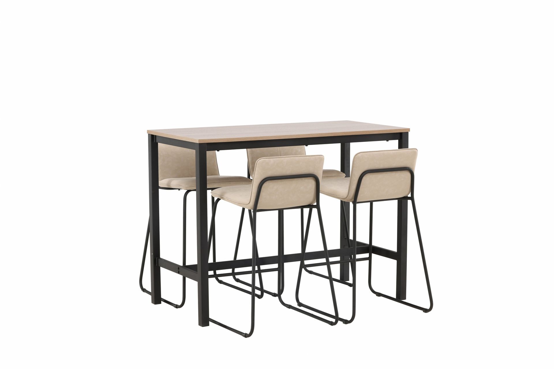 Camden Barbord 60x120 cm med 4 Bisbee Stolar - Beige - Möbler - Matplats - Barmöbler - Barbord