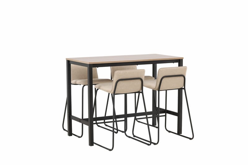 Camden Barbord 60x120 cm med 4 Bisbee Stolar - Beige - Möbler - Matplats - Barmöbler - Barbord