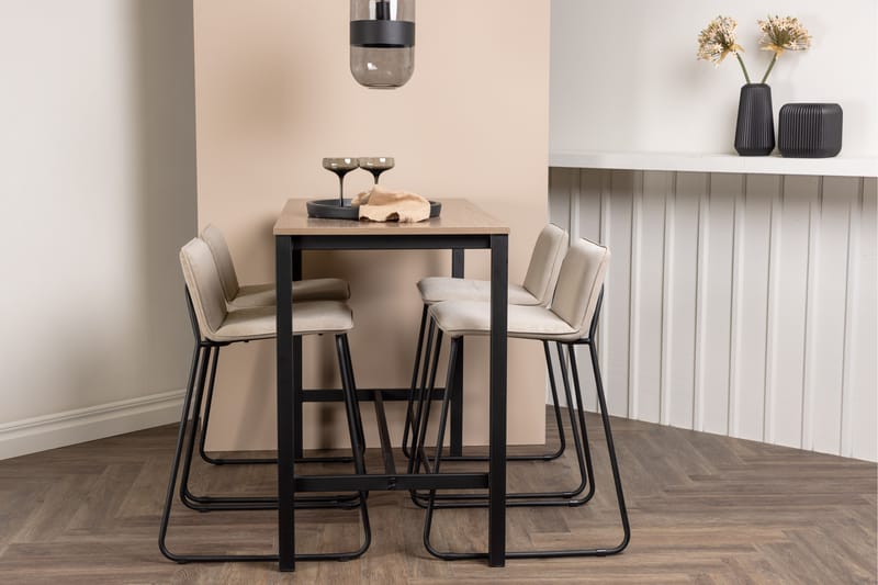 Camden Barbord 60x120 cm med 4 Bisbee Stolar - Beige - Möbler - Matplats - Barmöbler - Barbord