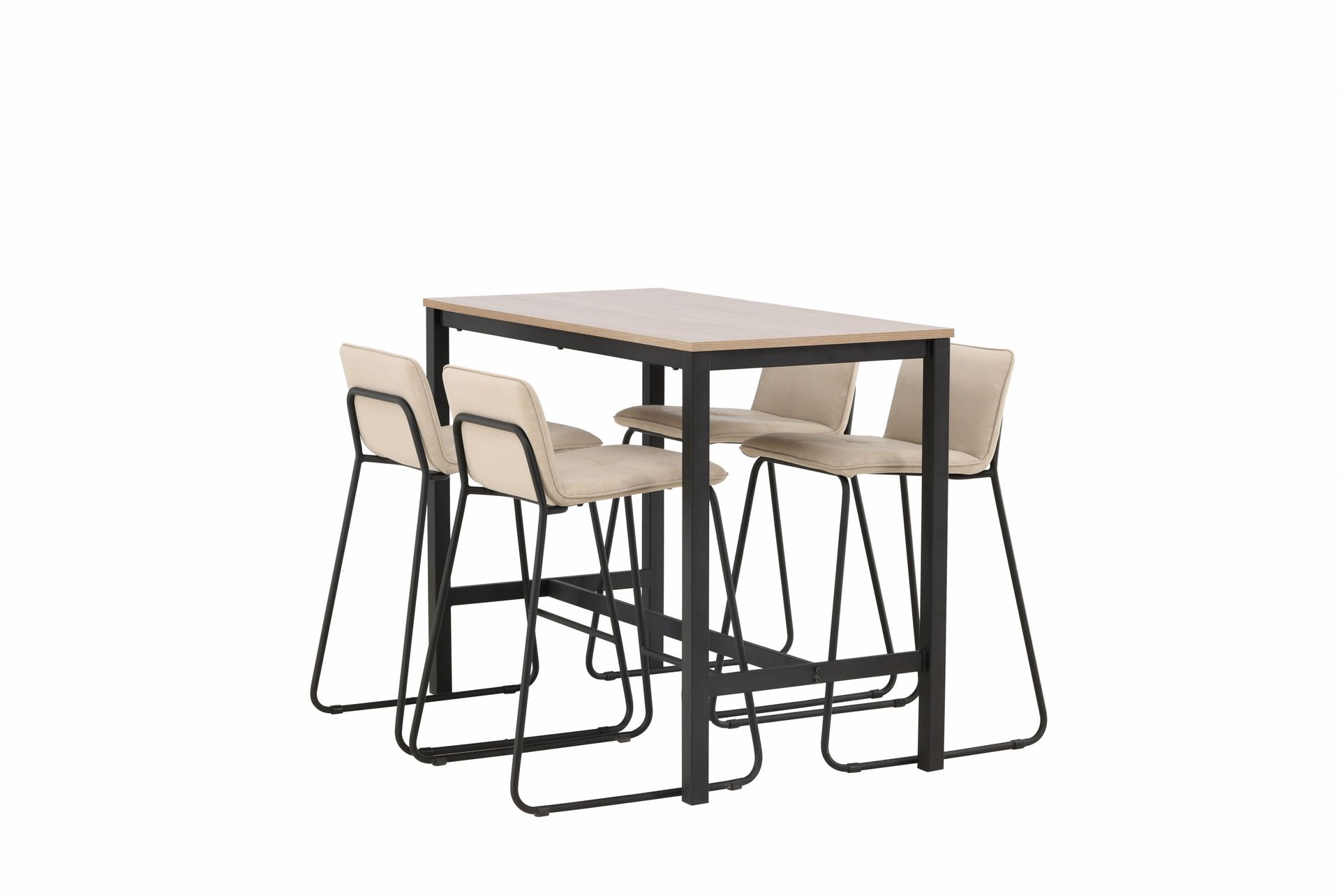 Camden Barbord 60x120 cm med 4 Bisbee Stolar - Beige - Möbler - Matplats - Barmöbler - Barbord