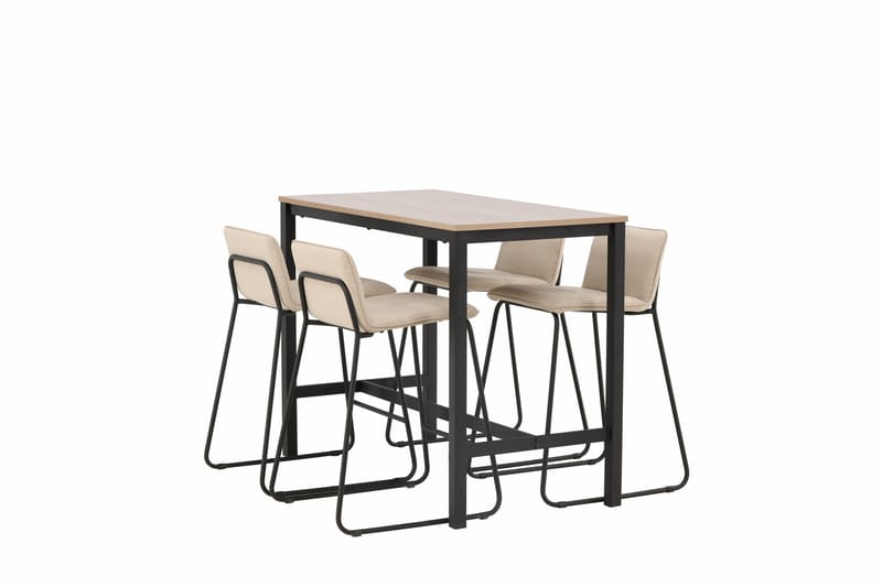 Camden Barbord 60x120 cm med 4 Bisbee Stolar - Beige - Möbler - Matplats - Barmöbler - Barbord