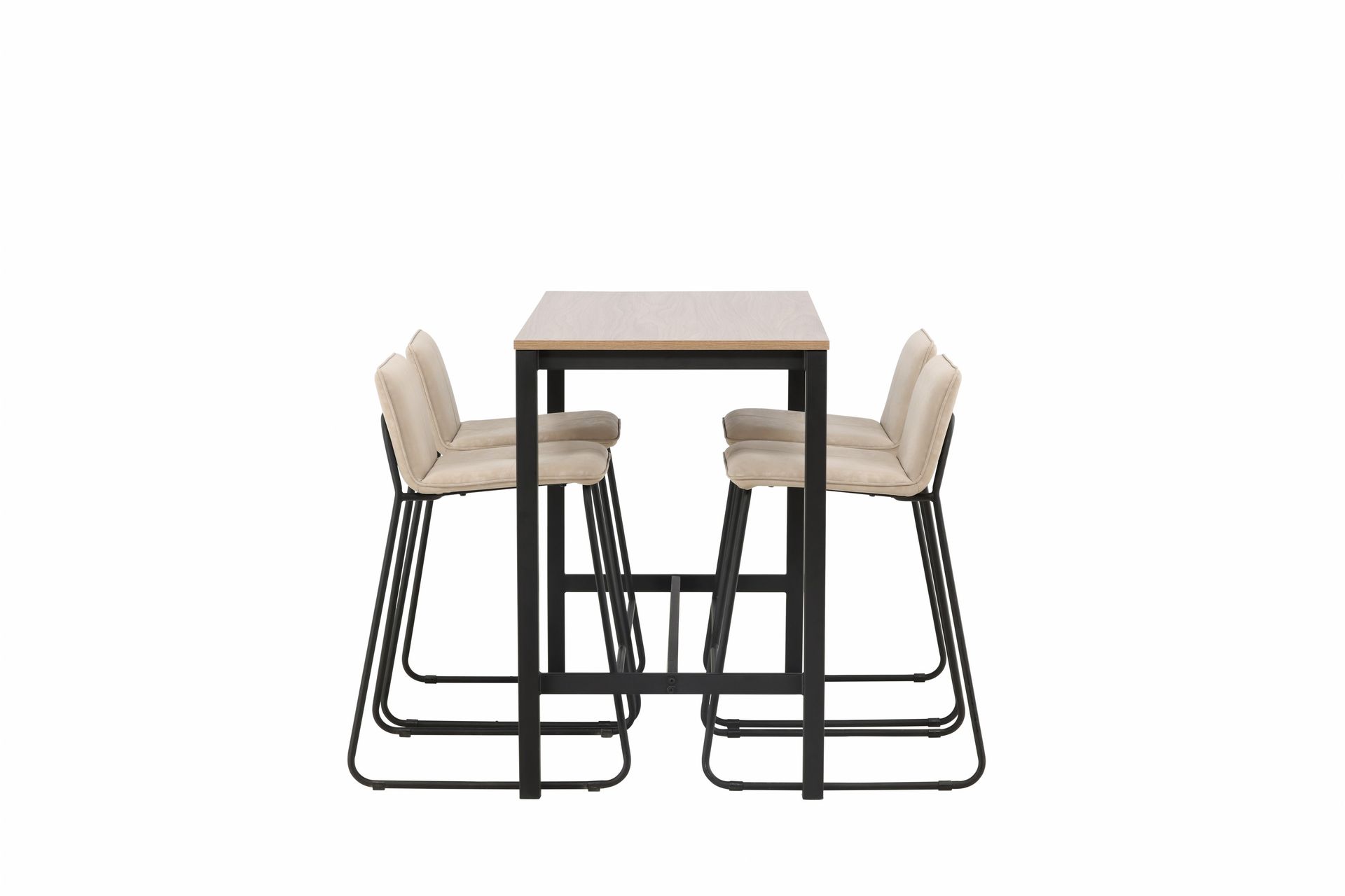Camden Barbord 60x120 cm med 4 Bisbee Stolar - Beige - Möbler - Matplats - Barmöbler - Barbord