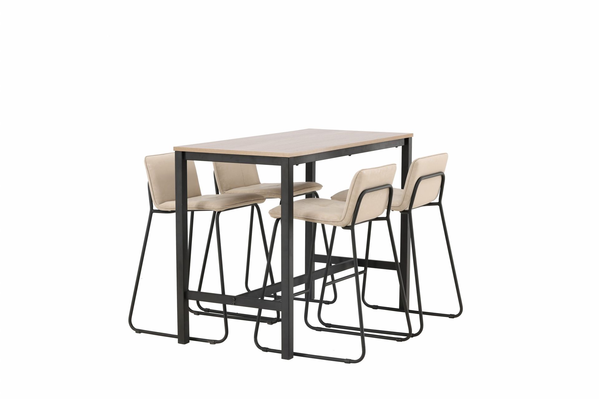 Camden Barbord 60x120 cm med 4 Bisbee Stolar - Beige - Möbler - Matplats - Barmöbler - Barbord