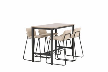 Camden Barbord 60x120 cm med 4 Bisbee Stolar - Beige - Möbler - Matplats - Barmöbler - Barbord