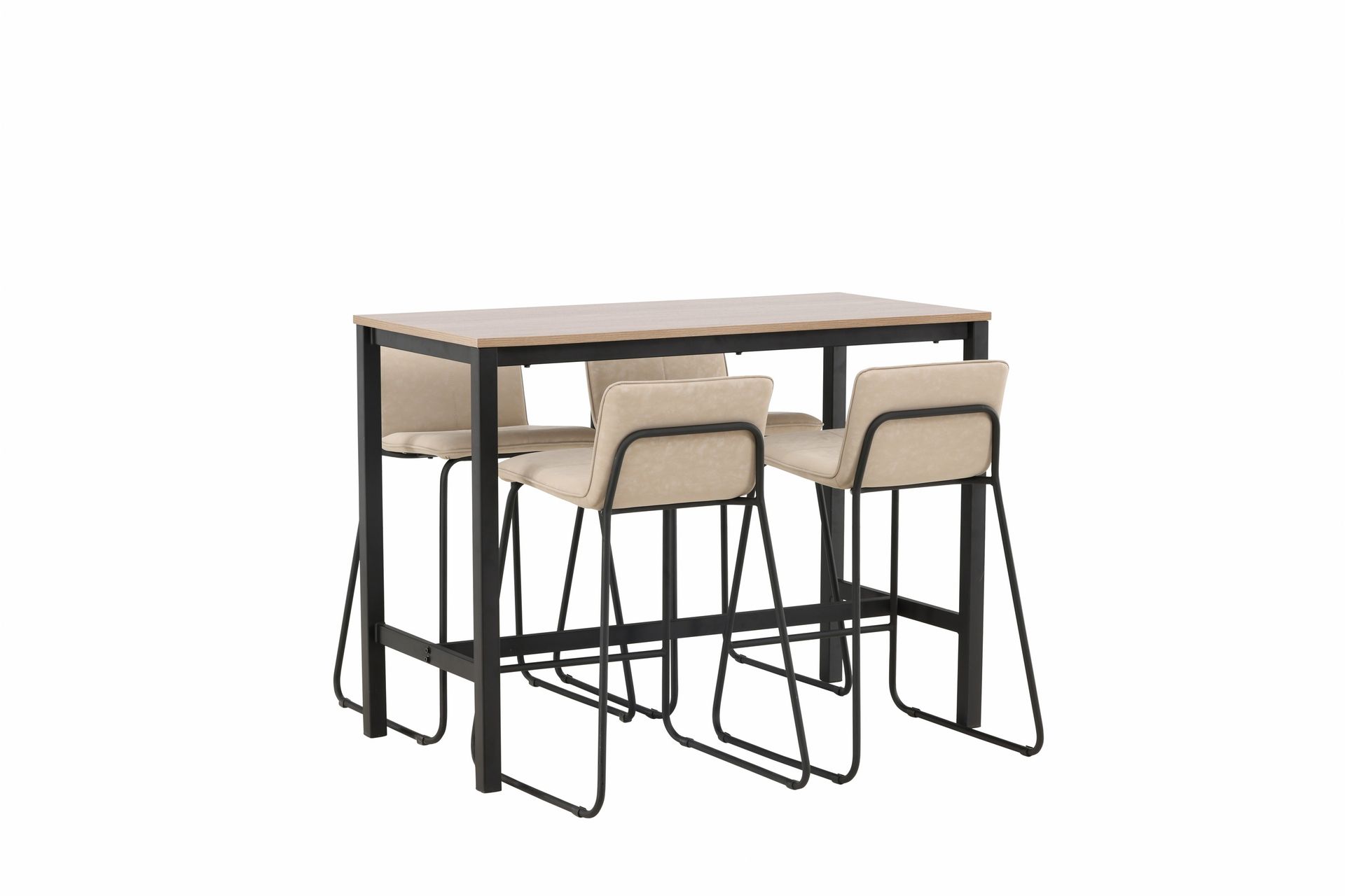 Camden Barbord 60x120 cm med 4 Bisbee Stolar - Beige - Möbler - Matplats - Barmöbler - Barbord