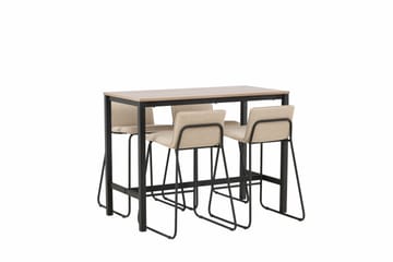Camden Barbord 60x120 cm med 4 Bisbee Stolar - Beige - Möbler - Matplats - Barmöbler - Barbord