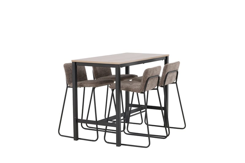 Camden Barbord 60x120 cm med 4 Bisbee Stolar - Mörkgrå - Möbler - Matplats - Barmöbler - Barbord