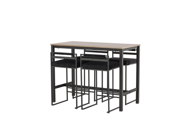 Camden Barbord 60x120 cm med 4 Opelika Stolar - Svart - Möbler - Matplats - Barmöbler - Barbord