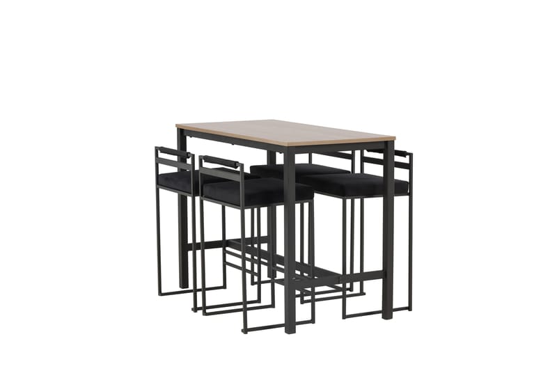 Camden Barbord 60x120 cm med 4 Opelika Stolar - Svart - Möbler - Matplats - Barmöbler - Barbord