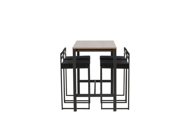 Camden Barbord 60x120 cm med 4 Opelika Stolar - Svart - Möbler - Matplats - Barmöbler - Barbord