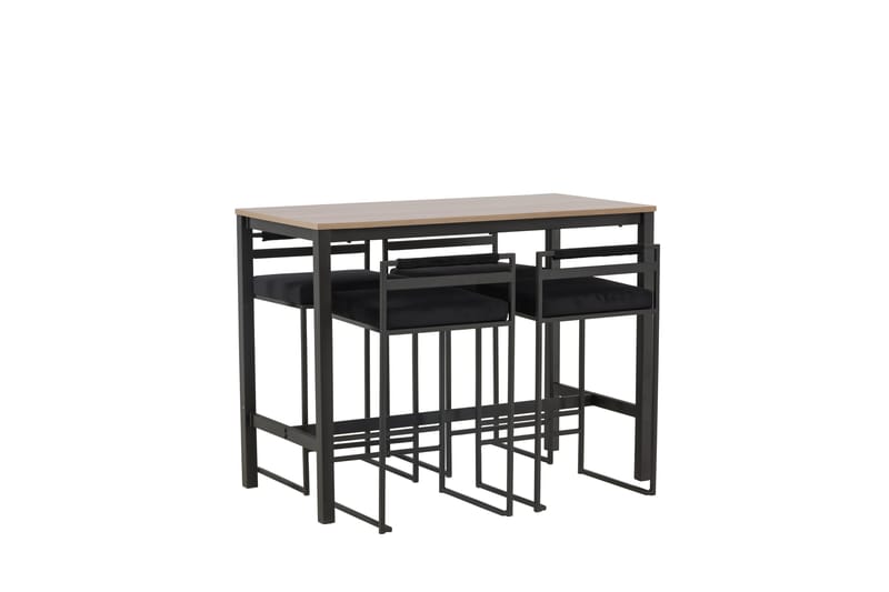Camden Barbord 60x120 cm med 4 Opelika Stolar - Svart - Möbler - Matplats - Barmöbler - Barbord
