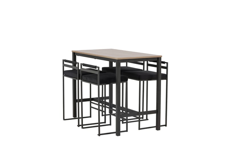 Camden Barbord 60x120 cm med 4 Opelika Stolar - Svart - Möbler - Matplats - Barmöbler - Barbord