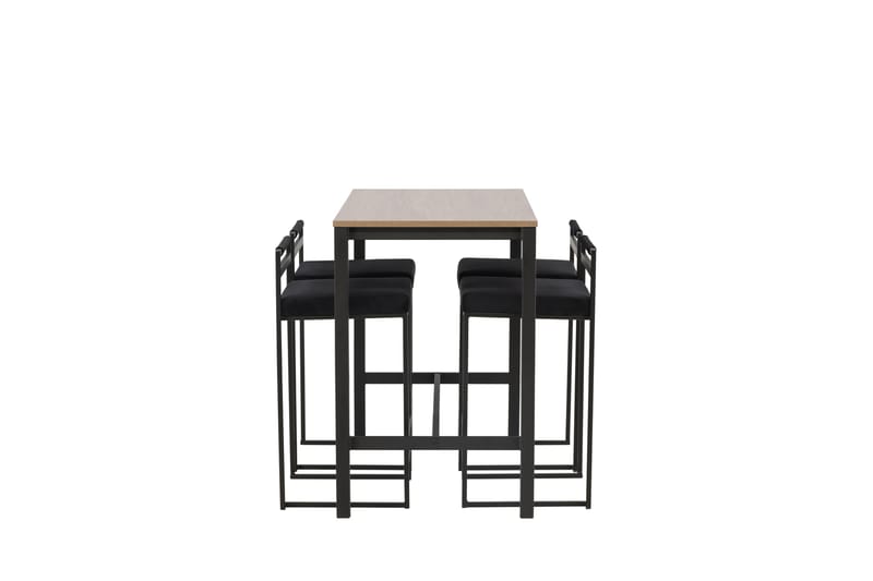 Camden Barbord 60x120 cm med 4 Opelika Stolar - Svart - Möbler - Matplats - Barmöbler - Barbord