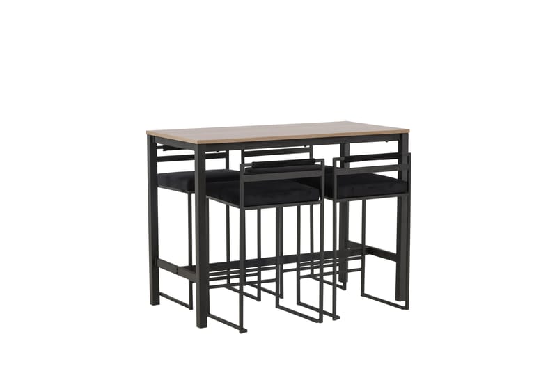 Camden Barbord 60x120 cm med 4 Opelika Stolar - Svart - Möbler - Matplats - Barmöbler - Barbord