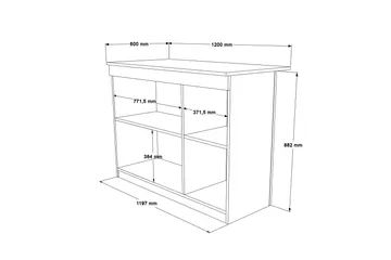 Ermanno Barbord 120 cm - Ek - Möbler - Matplats - Barmöbler - Barbord