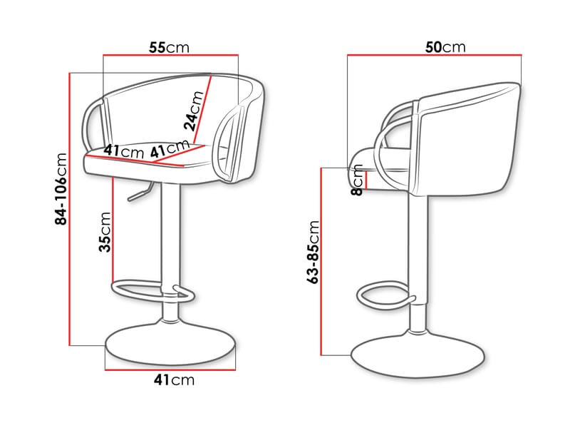 Garrick Barstol 84 cm 2-pack - Beige - Möbler - Matplats - Barmöbler - Barstolar
