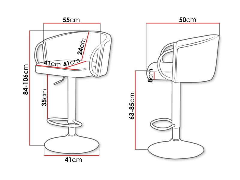 Garrick Barstol 84 cm 2-pack - Grå - Möbler - Matplats - Barmöbler - Barstolar
