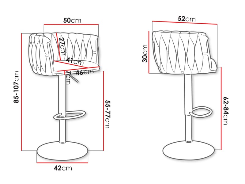 Garrick Barstol 85 cm 2-pack - Svart - Möbler - Matplats - Barmöbler - Barstolar