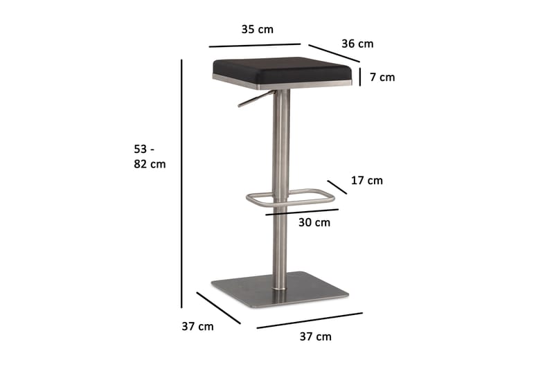 Gungi Barstol 82 cm - Silver - Möbler - Matplats - Barmöbler - Barstolar