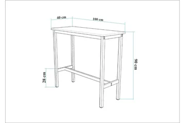 Heran Barbord 100 cm - Svart - Möbler - Matplats - Barmöbler - Barbord