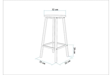 Heran Barstol 62 cm - Vit - Möbler - Matplats - Barmöbler - Barstolar
