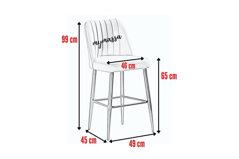 Huddy Bargrupp 49 cm - Möbler - Matplats - Barmöbler - Barstolar