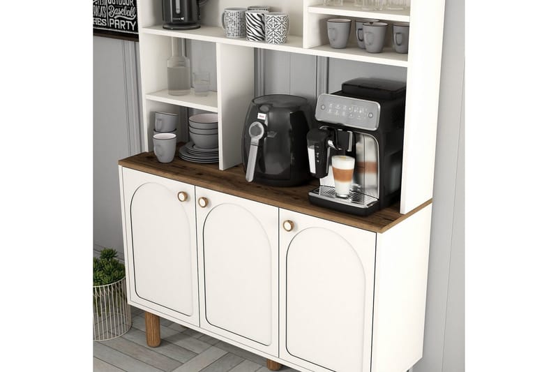 Kaffebarskåp Tre Gräddfärgad / Ek - Gräddfärgad / Ek - Möbler - Matplats - Barmöbler - Bardisk