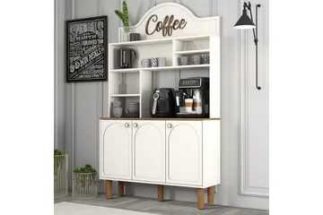 Kaffebarskåp Tre Gräddfärgad / Ek - Gräddfärgad / Ek - Möbler - Matplats - Barmöbler - Bardisk